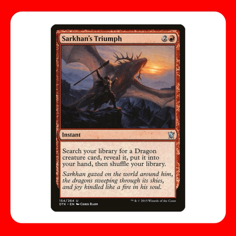 [MTG] Sarkhan's Triump [DTK] [RED] [UNCOM] [NORMAL] [ENG] (การ์ดเมจิค / Magic the Gathering) [EDH]