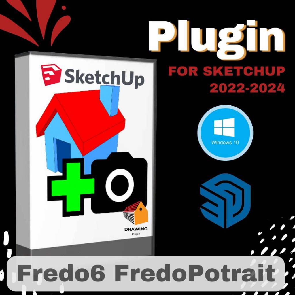 Fredo6 FredoPotrait v2.8a ( ปลั๊กอินกล้องถ่ายรูป ) | Plugin for Sketchup 2022-2024