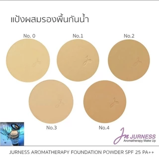 แป้ง เจอเนส JURNESS Aromatherapy Foundation Powder SPF25 PA++ แป้งพัฟ ผสมรองพื้น กันน้ำ (ตลับจริง)