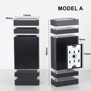 E27 โคมไฟติดผนัง LED กลางแจ้ง กันน้ำ IP67 12W*2 ไฟทางเดิน ไฟตกแต่ง ไฟหน้าบ้าน ไฟแต่งสวนไฟทางเดิน