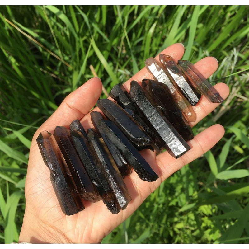 1Pc Smoky Quartz Crystal Smoky Quartz Points,Natural Formed Crystal Points,Rough Smoky Quartz,Thin c