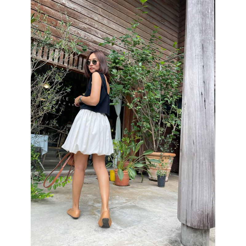 [ na.mo.official ] Dango กระโปรงทรงบอลลูน แพทเทรินซ้อนสองชั้นไม่บาง