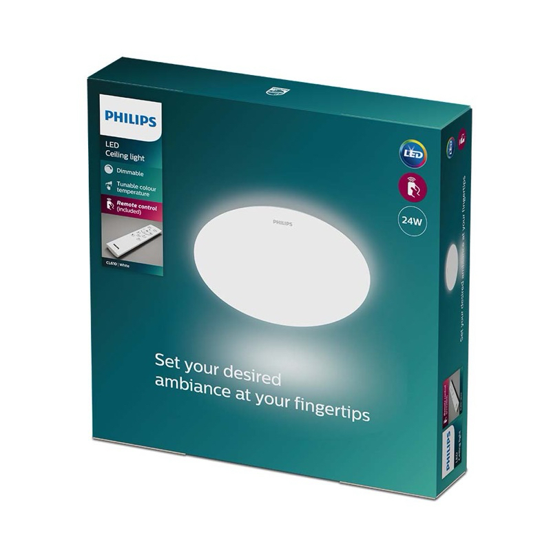 PHILIPS โคมไฟเพดาน โคมซาลาเปา LED 24W พร้อมรีโมท รุ่น CL610