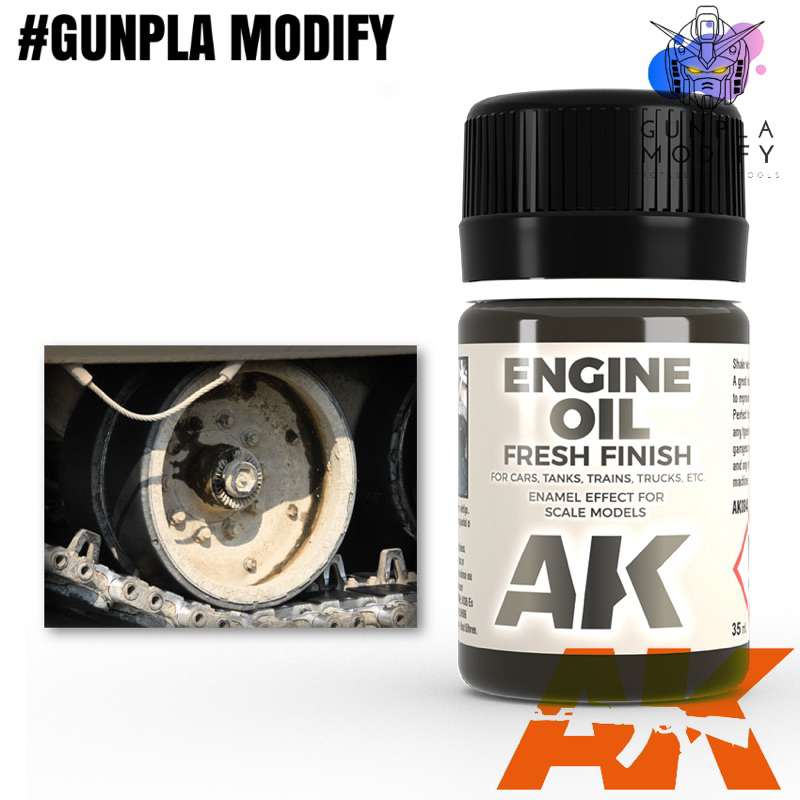 AK INTERACTIVE (AK084) Engine Oil สีอินาเมล สำหรับทำคราบน้ำมันเครื่อง ขนาด 35 ml