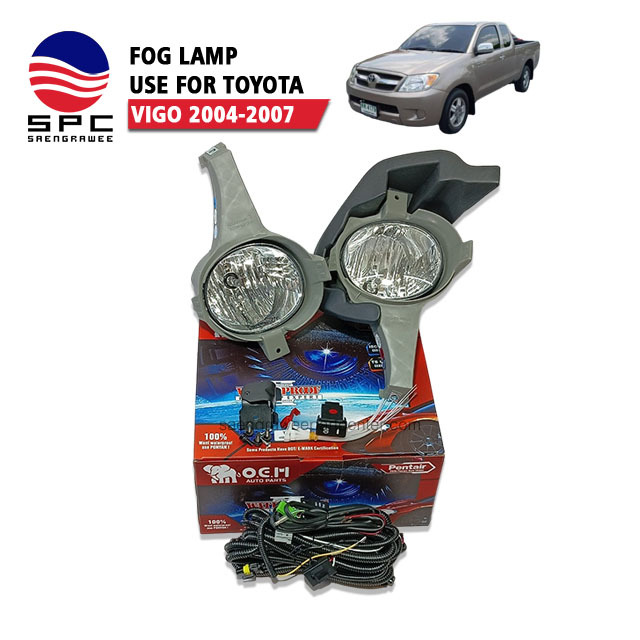 โคม ไฟตัดหมอก ไฮลัก วีโก้ สปอร์ตไลท์  พร้อมสายไฟ สวิทซ์ โตโยต้า วีโก้ รุ่น TOYOTA HILUX VIGO 2004-2007