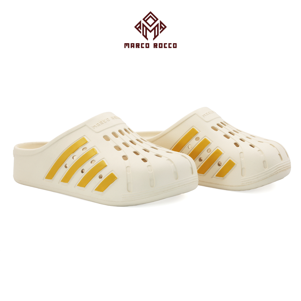 Marco Rocco รุ่น MR8015 รองเท้าแตะแฟชั่นหัวโต รองเท้าพื้นนิ่มลายแถบ Unisex