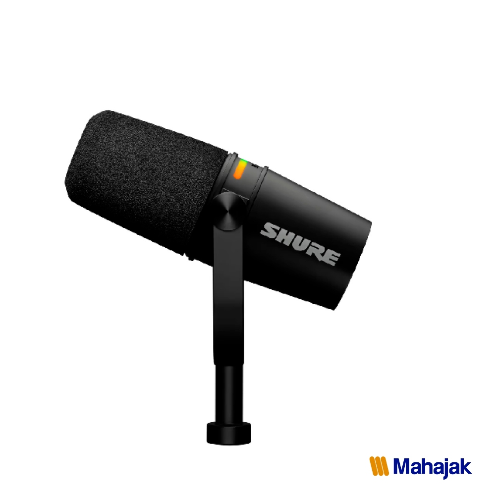 MV7+ Podcast Microphone (ดำ) ไมค์สำหรับบันทึกเสียง งาน Podcast และ Streaming