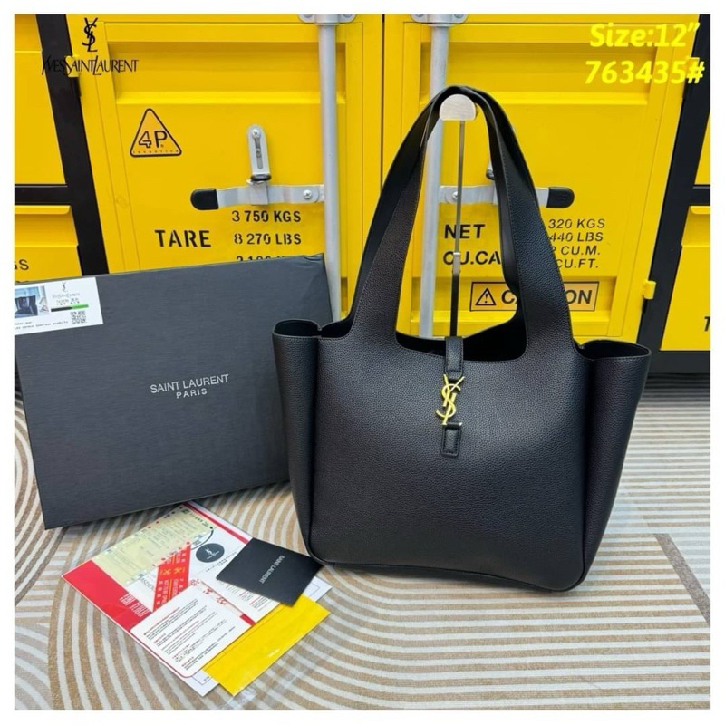 หนังแท้ code 763435 กระเป๋าแฟชั่น งานคุณภาพ กระเป๋าสะพายข้าง tote shopping 12”
