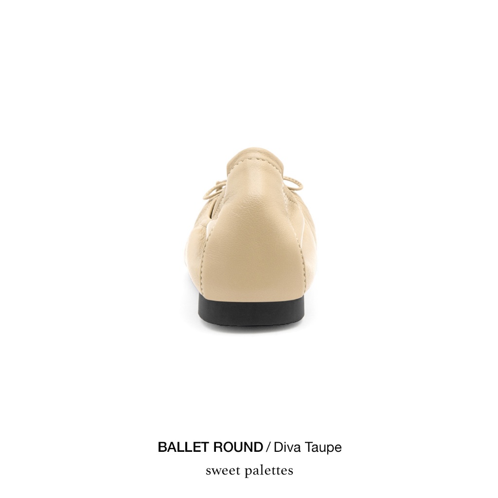 Sweet Palettes รองเท้าหนังแกะ Ballet Round Diva Taupe
