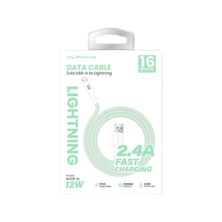 สายชาร์จ ALPHA.X Lightning Cable 1.2M ALUSB-2L Green by Studio7
