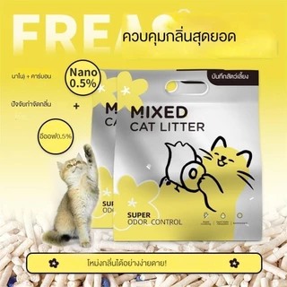 TUBI Tofu ทรายแมว ทรายแมวเต้าหู้ 6L ผลิตจากกากถั่วเหลืองธรรมชาติ รวมกันอย่างรวดเร็วเพื่อปิดกลิ่น