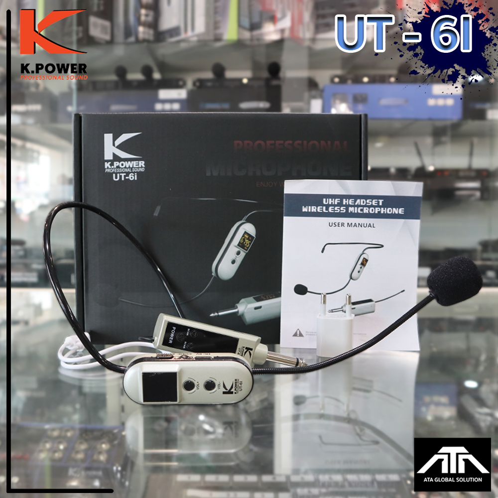 K.Power UT-6i ไมค์ลอยแบบ คาดศรีษะ ไมค์ลอยสำหรับ MC พิธีกร ครูช่วยสอน