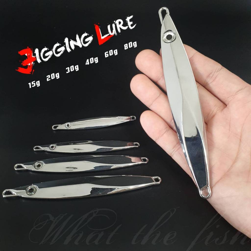 เหยื่อจิ๊ก ขนาด 10 กรัมถึง 80 กรัม เหยื่อจิ๊กสีโครเมี่ยม Micro jig เหยื่อตกปลาทะเล R131