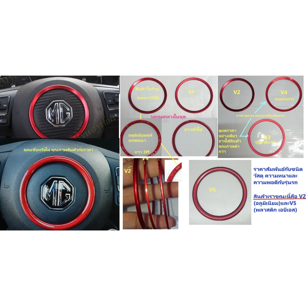 ส่งจากร้าน ในกทม. หนา เงาจริง วงกลมกลางมาลัยแท้สำหรับ MG VS HEV22-24,MG5,HS/PHEV19-24-mc,ZS17-24(ไฟฟ้า),MG3,EP(ES)