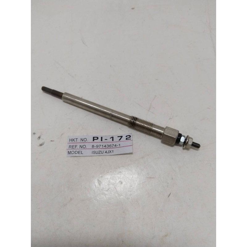 หัวเผา 8-97143674-1  PI-172 ISUZU TROOPER MU-7/4JX/(11V)  เกลียว 10 มิล แกน  8  มิล ปลายแกน 4-5 มิล 