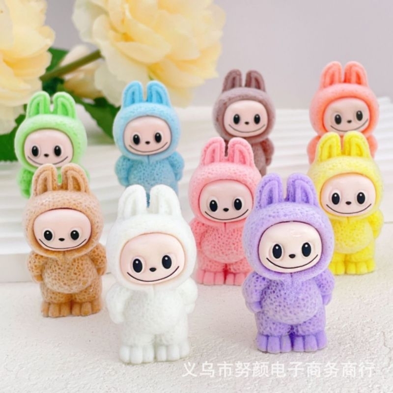 Labubu ลาบูบู้ แบบขนกำมะหยี่ 🇹🇭 พร้อมส่งจากไทย 🌈 เรซิ่นตกแต่ง ลายการ์ตูน Diy ลาบูบู้🍁🔮