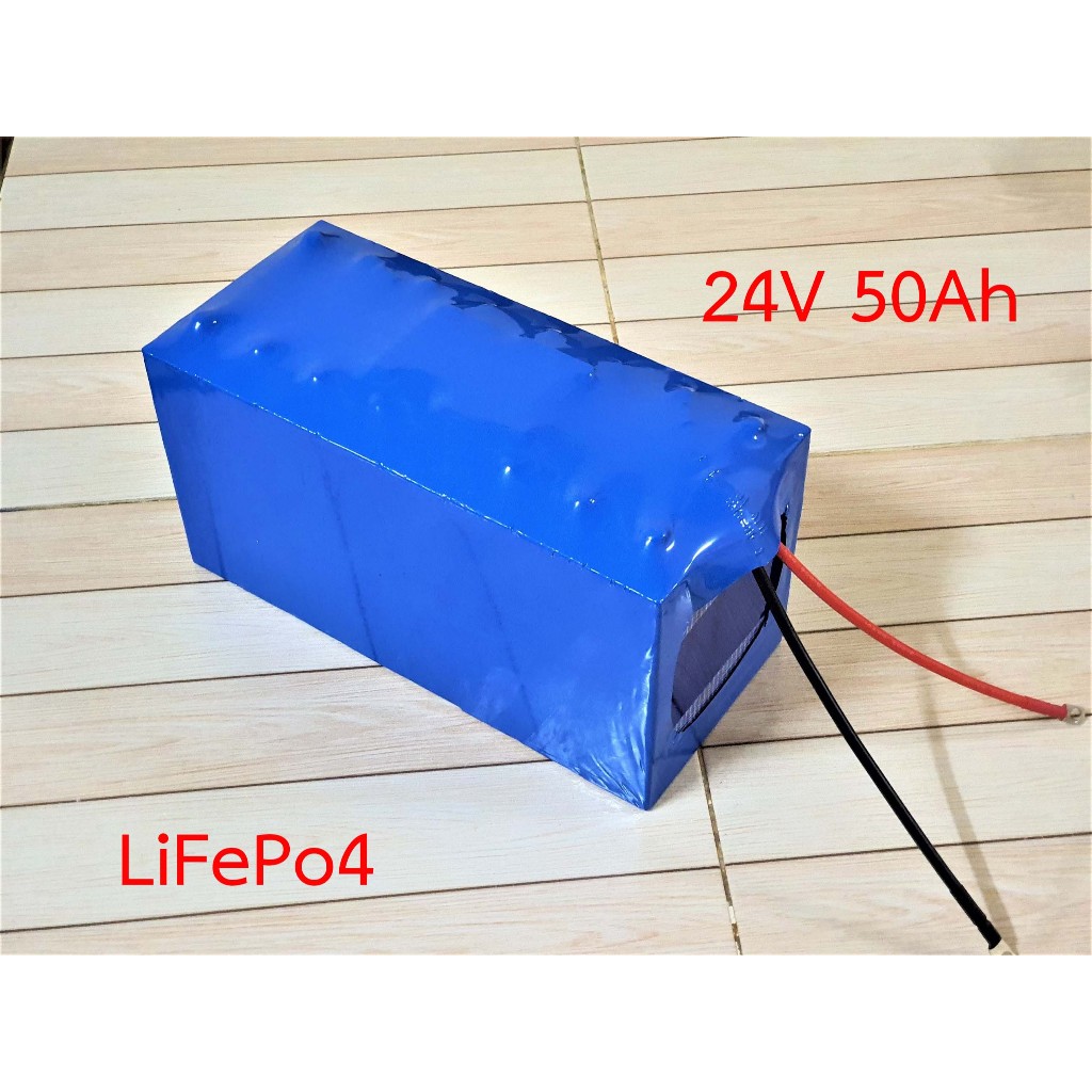24V 50Ah แบตเตอรี่ลิเธียมฟอสเฟต LiFePo4 พร้อมใช้