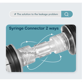 Luer lock ข้อเชื่อม 2ทาง Syringe connector กล่อง 50 ชิ้น