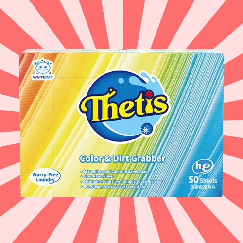 Thetis Color&Dirt Grapper สำหรับผ้าขาวและผ้าสี แผ่นดูดสี กันสีตก ซับสีตกใส่ผ้า 50s/Box
