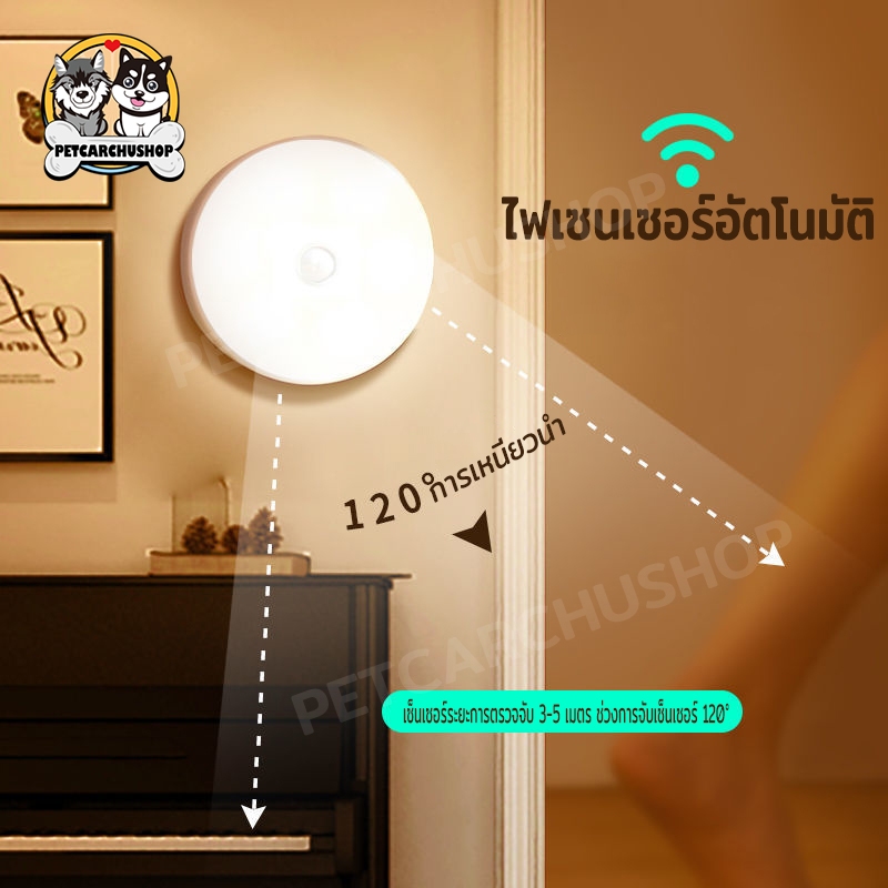 💡ไฟเซ็นเซอร์ ติดผนัง ไฟเซนเซอร์อัตโนมัติ ยึดผนังด้วยแม่เหล็ก ชาร์จผ่านusb ตู้เสื้อผ้า ส่องทางเดิน