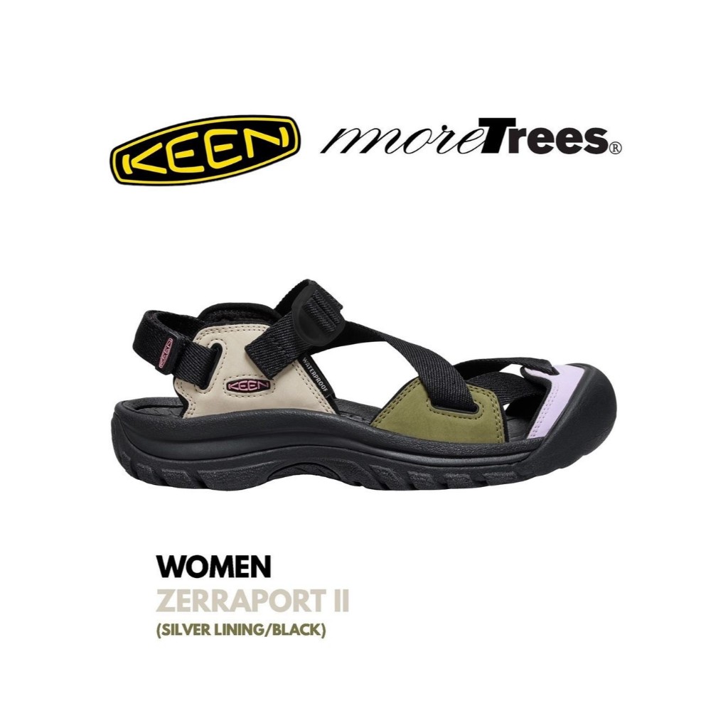 Keen รองเท้าผู้หญิง รุ่น Women's Zerraport II Sandal x More Trees -Silver Lining/Black