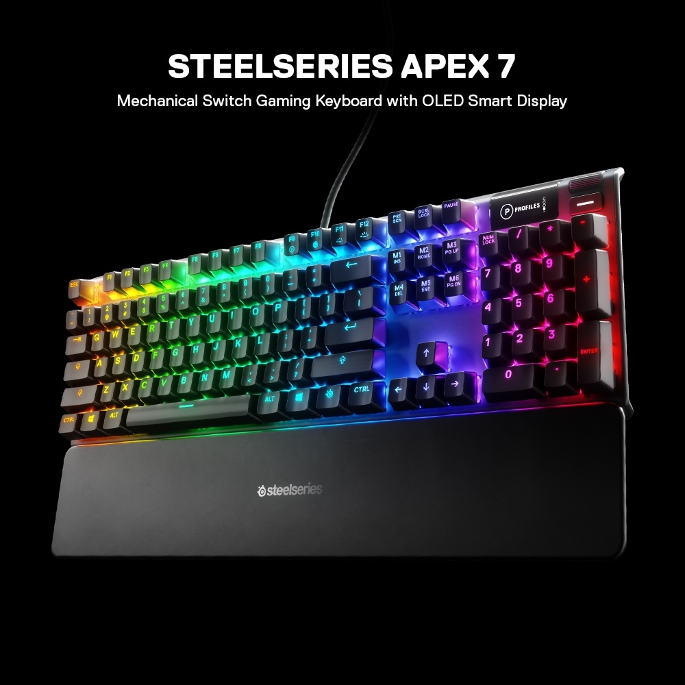 SteelSeries Apex 7 Mechanical Gaming Keyboard คีบอร์ดเกมมิ่งแมคคานิคอล ไฟ RGB ปุ่ม US