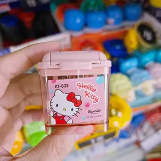 กบเหลาดินสอ 2 รู ลาย Sanrio และ Disney ลิขสิทธิ์แท้ รุ่น 829 832 ลาย kitty spider-man marvel 1 อัน