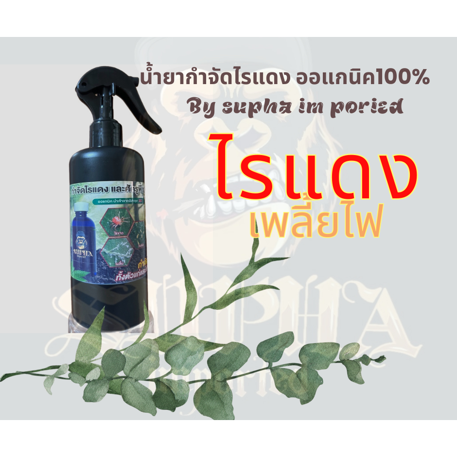น้ำยากำจัดไรแดง สูตรออแกนิค100% (ขนาน300ML) by supha im poried สามารถใช้ได้กับทุกพืช ทั้งไม้ดอกและไม้ประดับ