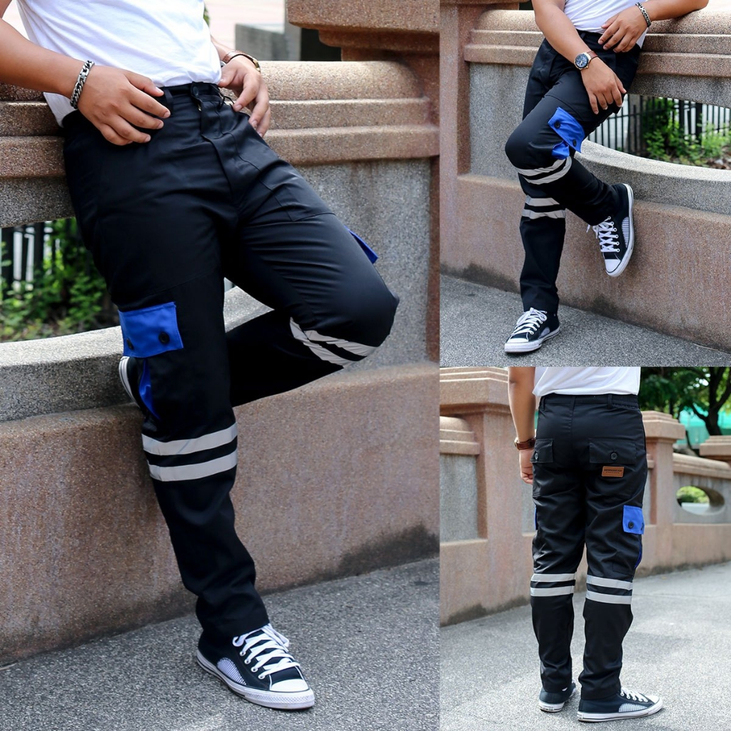 WORKWEAR THAILAND :กางเกงคาร์โก้ รุ่น Super Rider ขายาว กระบอกเล็ก ติดแถบสะท้อนแสง ไรเดอร์ ทำงานช่าง — صورة 6
