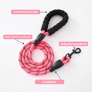 yoyopet : สายจูงฝึกสุนัข Training leash เชือกยาว 2 เมตร สายจูงหมา เชือกจูงสัตว์เลี้ยง สะท้อนแสง