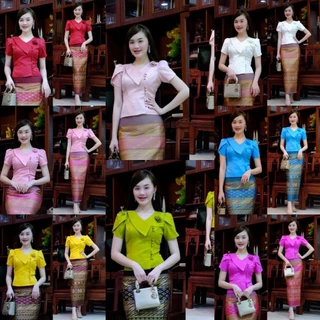เสื้อไหมหม่อนลาว เสื้อไหมลาวผู้หญิง อก34-44นิ้ว มี 8 สี ใส่ได้ทุกโอกาส ทรงสวยเข้ารูป รหัส ดช