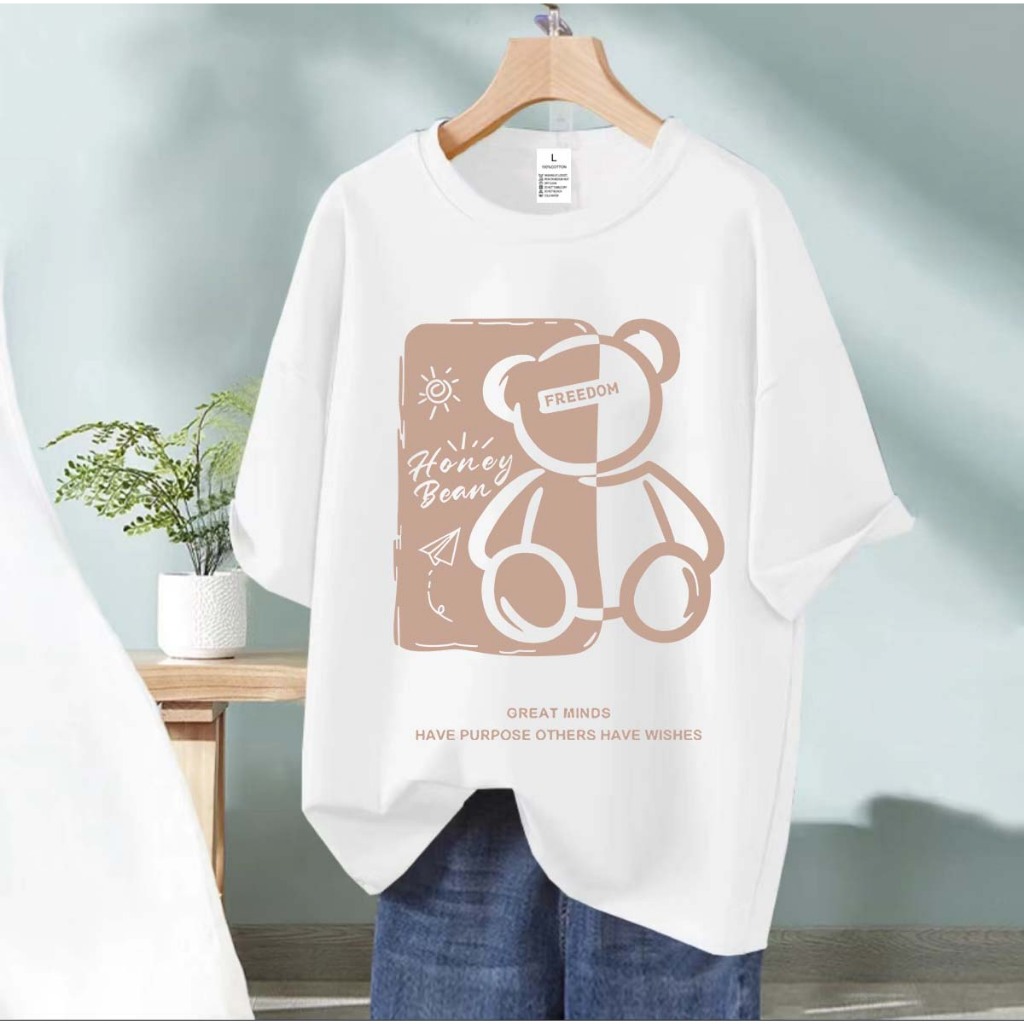 BK-848-SHORT เสื้อยืดแขนสั้นพร้อมส่ง 8สี ลายการ์ตูน ขายดีตามเทรนต์ ลายน่ารัก สีสันสดใส่น่ารัก ใส่ได้ทั้งหญิงและชาย