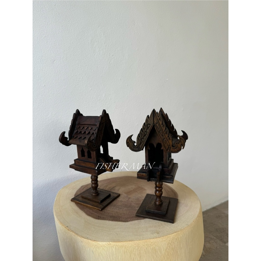 ศาลไม้จิ๋ว ไม้สัก แบบตั้ง Spirit House