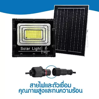 รับประกัน2ปี ไฟสปอตไลท์ โคมไฟ ไฟโซล่าเซลล์ ไฟLED Solar Light