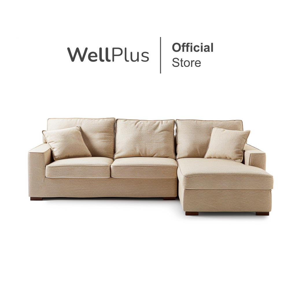 Wellplus  โซฟาผ้า L-Shape  เรียบหรู ดีไซน์สวย เหมาะกับการนั่งกับครอบครัว นุ่มนั่งสบาย รองรับน้ำหนักได้ดี