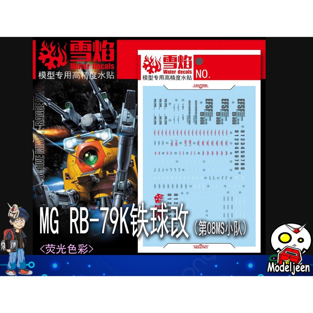 (X-Y model) Water Decal 255 MG1/100 RB-79K Ball (08th Team Ver) ยี่ห่อ XY-model