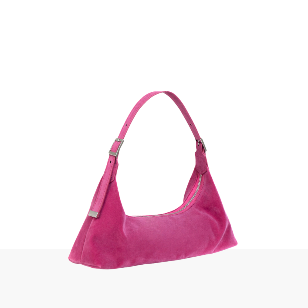 (**พร้อมส่ง) knack.bag - Jennie Shoulder bag - Hot pink (หนังกลับ)