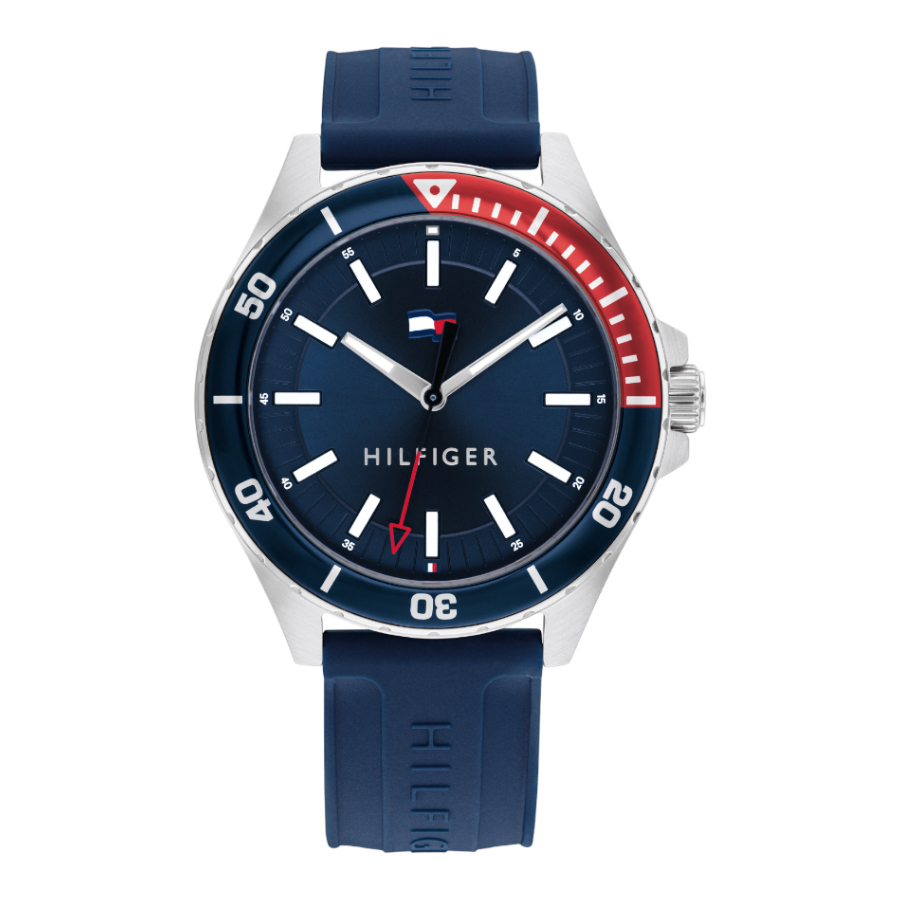 TOMMY HILFIGER Logan รุ่น TH1792009 นาฬิกาข้อมือผู้ชาย สายซิลิโคน Navy Blue หน้าปัด 43 มม.