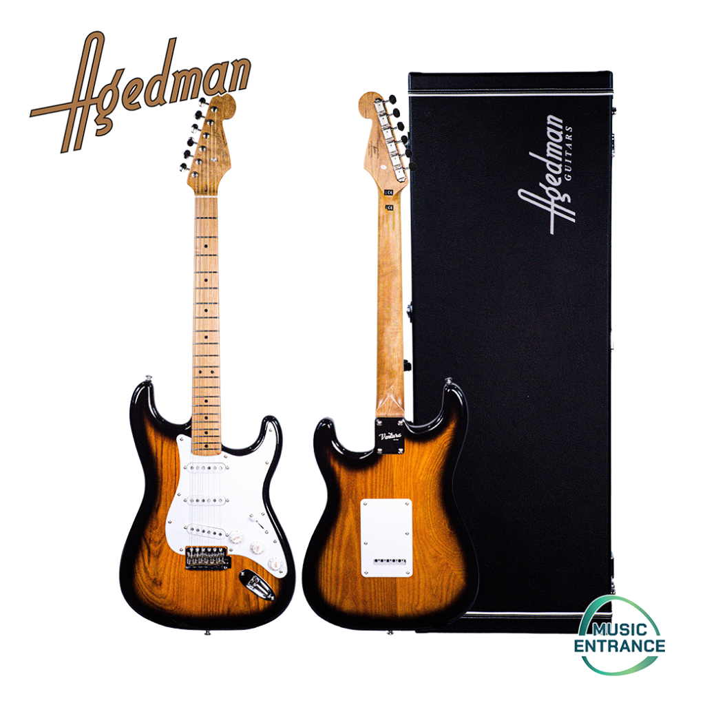 Agedman Continental Vintage 2 Tone Sunburst with case | กีต้าร์ไฟฟ้า Agedman Ventura Series กีตาร์ไฟฟ้า เอจแมน