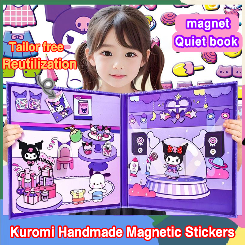 หนังสือแม่เหล็กฉากแต่งตัว Magnetic Quiet Book เงียบสงบ ตัดฟรี แฮนด์เมด ฉากแต่งตัว DIY(18x18cm)