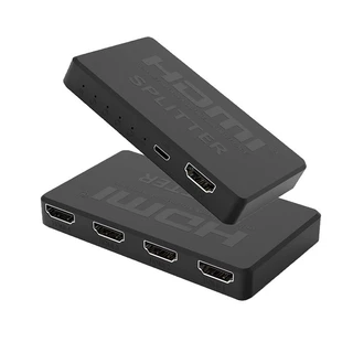 HDMI Splitter In 1 Out 2 พร้อมด้วย Power Adapter Splitter รองรับ HDMI 1080p, 3D 4K*2K