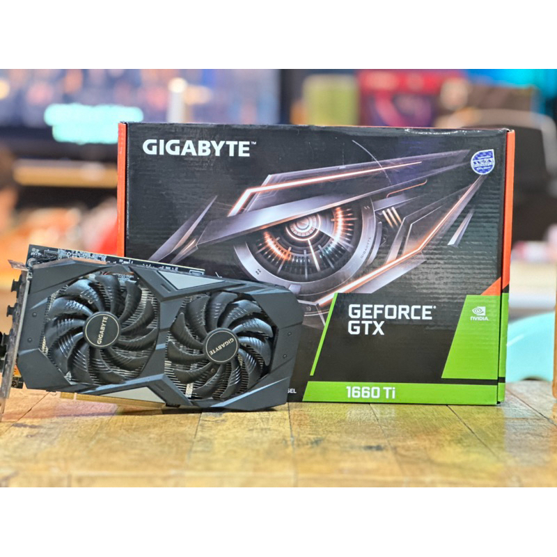 GTX1660ti 6gb DDR6  gigabyte ต่อไฟเพิ่ม 8pin การ์ดจอมือสอง