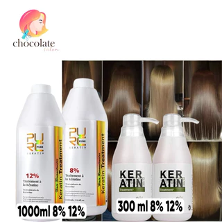เคราติน 8% และ 12% PURC กลิ่นช๊อคโกแลต 300 ml และ 1000 มล มีสินค้าพร้อมส่ง มีเลขจดแจ้ง