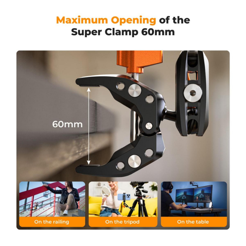 K&F MS13 Multi-Functional Super Crab Clamp and Magic Arm, 2-IN-1combination set (KF31.083)