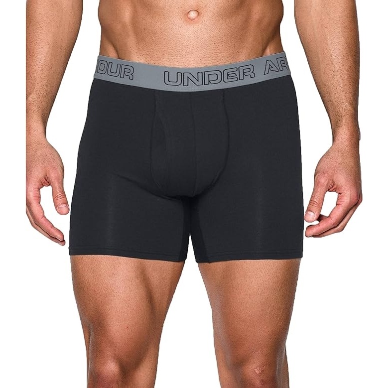 กางเกงบ็อชเซอร์ Under Armour Men's Cotton Stretch 6” Boxerjock **แบ่งจากแพคมาขายได้ 1 ตัว
