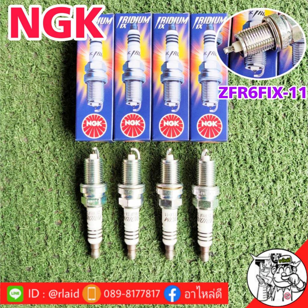 หัวเทียน Honda ฮอนด้า หัวเทียน ZFR6FIX-11 ยี่ห้อ NGK แบบอิริเดียม ( 1 ชุด 4 หัว )