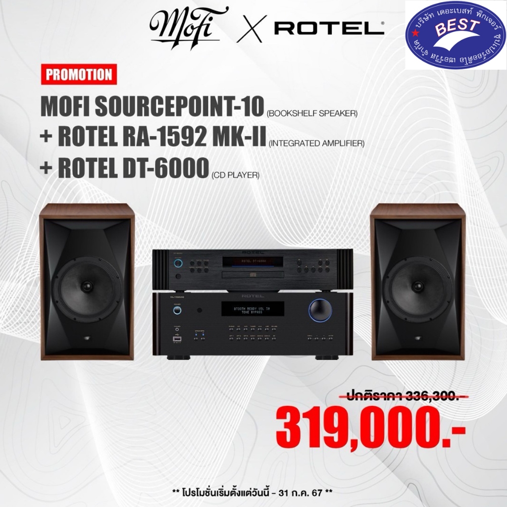 MOFI SOURCEPOINT-10 + ROTEL RA-1592 MKII +DT-6000