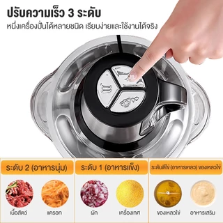 Yotex เครื่องปั่น เครื่องปั่นพริก 550W โถปั่น สแตนเลส 6 ใบมีด ขนาด 5L เครื่องปั่น เครื่องปั่นอเนกประสงค์ ทำสะอาดง่าย