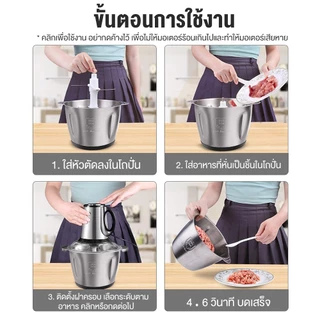 Yotex เครื่องปั่น เครื่องปั่นพริก 550W โถปั่น สแตนเลส 6 ใบมีด ขนาด 5L เครื่องปั่น เครื่องปั่นอเนกประสงค์ ทำสะอาดง่าย
