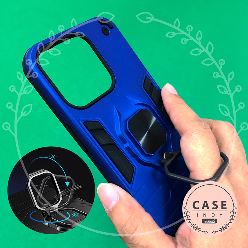 TECHNO Spark Go(2024) เคสงาน 2 ชั้นหุ่นยนต์แม่เหล็กวงแหวน 360 องศาตั้งได้